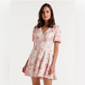 Ever New Violet Floral Fit & Flare Mini Dress